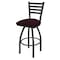 Holland Bar Stool Co 36" Swivel Bar Stool, Pewter Finish, Canter Bordeaux Seat 41036PW005 - alternate 1